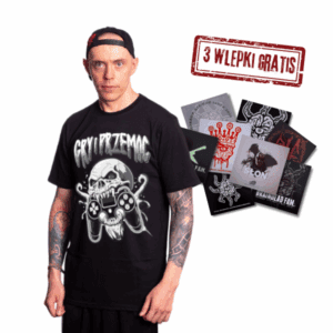 t-shirt Gry i Przemoc Czacha z Padem 3 wlepki gratis