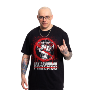 t-shirt męski Gry i Przemoc_przód